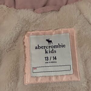 Abercrombie Kids Cream and Pink hooded Parka